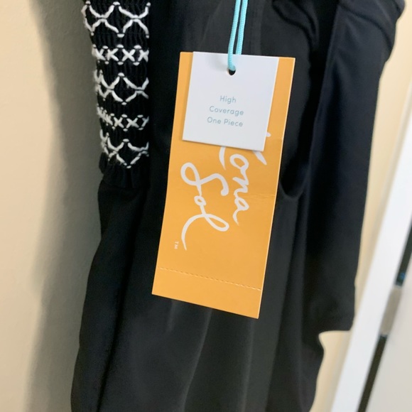 Kona Sol Black Smoked One Piece Swimsuit Small - Picture 8 of 8